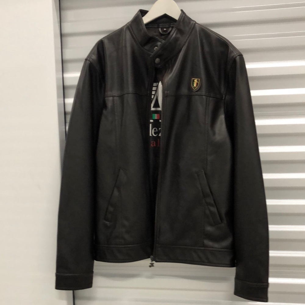 Collezioni Italia Vegan Men's Brown Leather Jacket